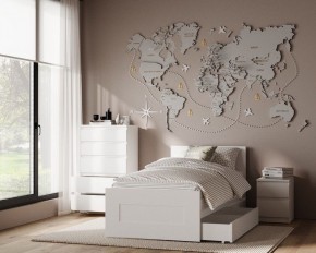 Комод КАСТОР с пятью ящиками, цвет белый в Лабытнанги - labytnangi.ok-mebel.com | фото 3