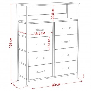 Комод Leset Локи 8 ящ. с полкой в Лабытнанги - labytnangi.ok-mebel.com | фото 12