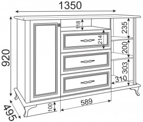 Комод М03 Скарлетт (бодега светлая) в Лабытнанги - labytnangi.ok-mebel.com | фото 2