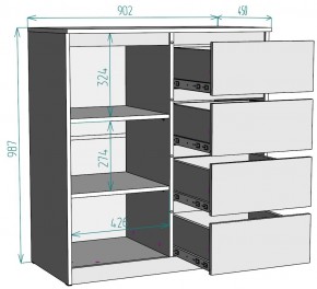 Комод Мальта K115 в Лабытнанги - labytnangi.ok-mebel.com | фото 2