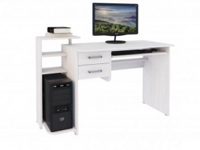 Компьютерный стол №12 (Анкор белый) в Лабытнанги - labytnangi.ok-mebel.com | фото