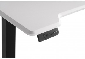 Компьютерный стол Маркос с механизмом подъема 120х75х75 белая шагрень / черный в Лабытнанги - labytnangi.ok-mebel.com | фото 6