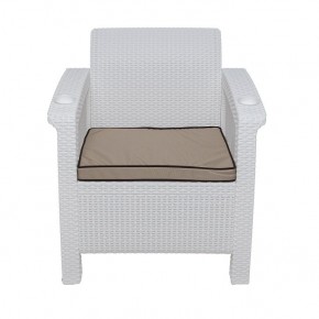 Комплект кресел Yalta Double Seat (Ялта) белый в Лабытнанги - labytnangi.ok-mebel.com | фото 2