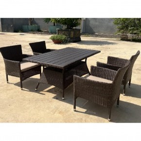 Комплект мебели из иск. ротанга AM-196B/T196 Brown 4Pcs (4+1) в Лабытнанги - labytnangi.ok-mebel.com | фото 3