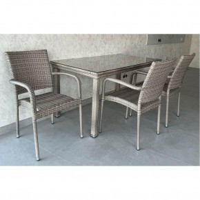 Комплект плетеной мебели T256C/Y376C-W85 Latte (4+1) + подушки на стульях в Лабытнанги - labytnangi.ok-mebel.com | фото 2