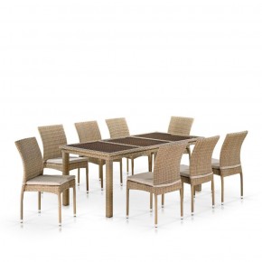 Комплект плетеной мебели T365/Y380B-W65 Light Brown (8+1) в Лабытнанги - labytnangi.ok-mebel.com | фото