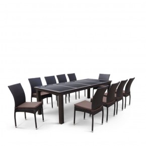 Комплект плетеной мебели T438/Y380A-W53 Brown (10+1) в Лабытнанги - labytnangi.ok-mebel.com | фото 3