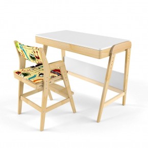 Комплект растущий стол и стул с чехлом 38 попугаев «Вуди» (Белый, Без покрытия, Монстры) в Лабытнанги - labytnangi.ok-mebel.com | фото 1