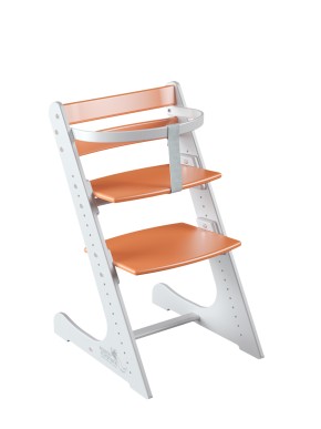 Комплект растущий стул и жесткий ограничитель Конёк Горбунёк Комфорт  (Бело-оранжевый) в Лабытнанги - labytnangi.ok-mebel.com | фото