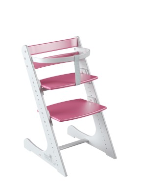 Комплект растущий стул и жесткий ограничитель Конёк Горбунёк Комфорт  (Бело-розовый) в Лабытнанги - labytnangi.ok-mebel.com | фото