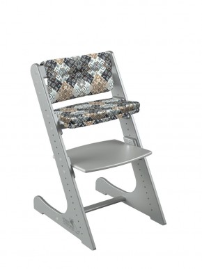 Комплект растущий стул и подушки Конёк Горбунёк Комфорт  (Серый металлик, Лабиринт) в Лабытнанги - labytnangi.ok-mebel.com | фото