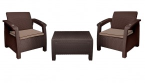 Комплект уличной мебели Yalta Premium Terrace Triple Set (Ялта) шоколадный (+подушки под спину) в Лабытнанги - labytnangi.ok-mebel.com | фото 7