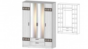 КОСТА-РИКА Шкаф 4-х створчатый (анкор светлый) в Лабытнанги - labytnangi.ok-mebel.com | фото