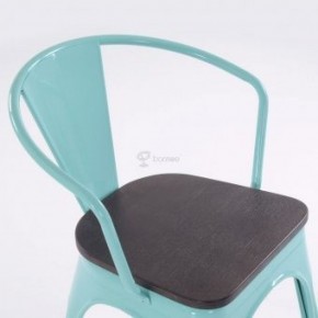 Кресло Barneo N-245 Tolix style Wood  (RAL6027 бирюзовый) в Лабытнанги - labytnangi.ok-mebel.com | фото 2