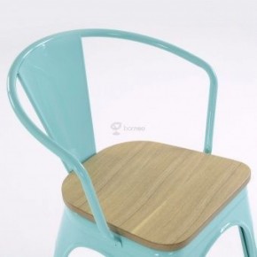 Кресло Barneo N-245 Tolix style Wood  (RAL6027 бирюзовый) в Лабытнанги - labytnangi.ok-mebel.com | фото 3
