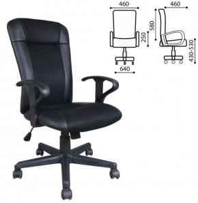 Кресло BRABIX "Optima MG-370" (экокожа/ткань, черное) 531580 в Лабытнанги - labytnangi.ok-mebel.com | фото 2