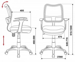 Кресло детское Бюрократ CH-W797/LB/TW-55 голубой в Лабытнанги - labytnangi.ok-mebel.com | фото 3