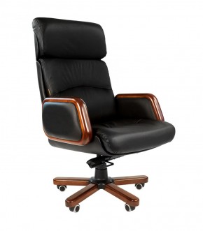 Кресло для руководителя CHAIRMAN 417 (Натуральная кожа) Черное в Лабытнанги - labytnangi.ok-mebel.com | фото 1
