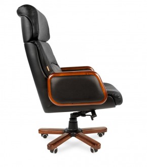 Кресло для руководителя CHAIRMAN 417 (Натуральная кожа) Черное в Лабытнанги - labytnangi.ok-mebel.com | фото 3