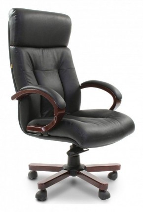 Кресло для руководителя Chairman 421 черный/орех темный, черный в Лабытнанги - labytnangi.ok-mebel.com | фото