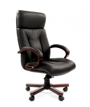Кресло для руководителя CHAIRMAN  421 (Натуральная кожа) Черное в Лабытнанги - labytnangi.ok-mebel.com | фото