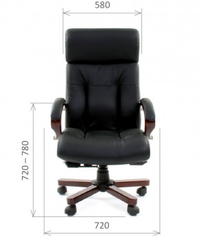 Кресло для руководителя CHAIRMAN  421 (Натуральная кожа) Черное в Лабытнанги - labytnangi.ok-mebel.com | фото 4
