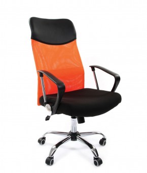 Кресло для руководителя CHAIRMAN 610 N (15-21 черный/сетка оранжевый) в Лабытнанги - labytnangi.ok-mebel.com | фото