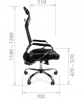 Кресло для руководителя CHAIRMAN 700 (Сетка) Черное в Лабытнанги - labytnangi.ok-mebel.com | фото 5