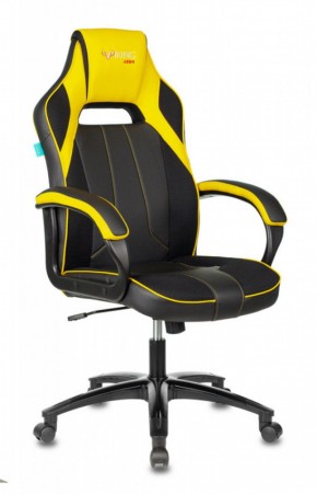 Кресло игровое Бюрократ VIKING 2 AERO YELLOW черный/желтый в Лабытнанги - labytnangi.ok-mebel.com | фото