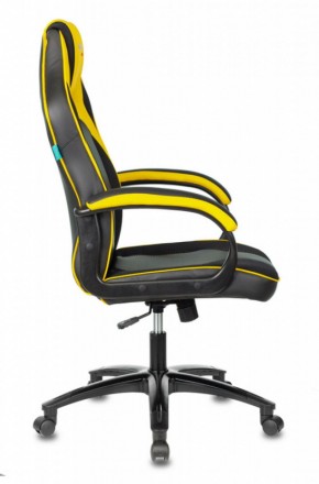 Кресло игровое Бюрократ VIKING 2 AERO YELLOW черный/желтый в Лабытнанги - labytnangi.ok-mebel.com | фото 3