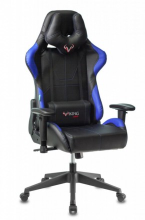 Кресло игровое Бюрократ VIKING 5 AERO BLUE черный/синий в Лабытнанги - labytnangi.ok-mebel.com | фото 1