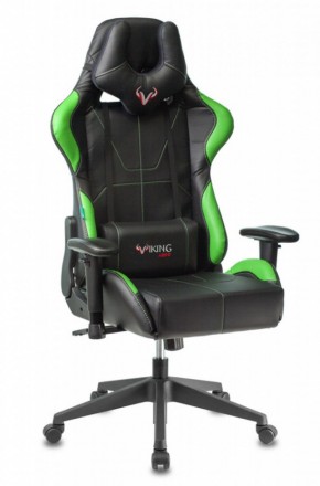 Кресло игровое Бюрократ VIKING 5 AERO LGREEN черный/салатовый в Лабытнанги - labytnangi.ok-mebel.com | фото