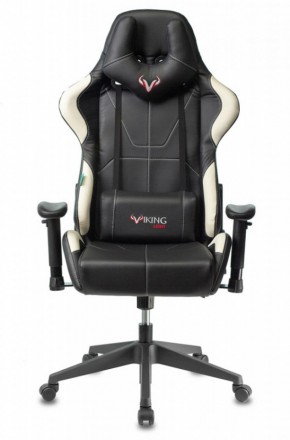 Кресло игровое Бюрократ VIKING 5 AERO WHITE черный/белый в Лабытнанги - labytnangi.ok-mebel.com | фото 3