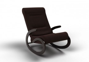 Кресло-качалка Мальта 10-Т-Ш (ткань/венге) ШОКОЛАД в Лабытнанги - labytnangi.ok-mebel.com | фото 1