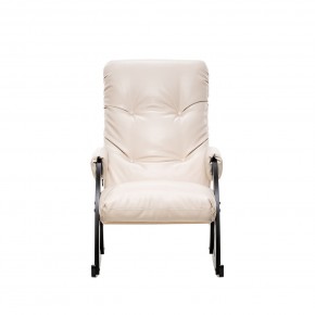 Кресло-качалка Модель 67 Венге текстура, к/з Varana cappuccino в Лабытнанги - labytnangi.ok-mebel.com | фото 2