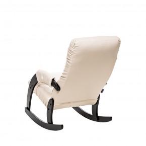 Кресло-качалка Модель 67 Венге текстура, к/з Varana cappuccino в Лабытнанги - labytnangi.ok-mebel.com | фото 4