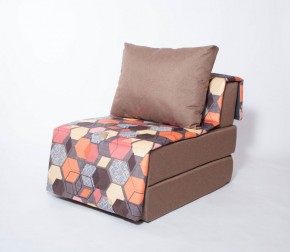 Кресло-кровать бескаркасное Харви (коричневый-геометрия браун) в Лабытнанги - labytnangi.ok-mebel.com | фото 1