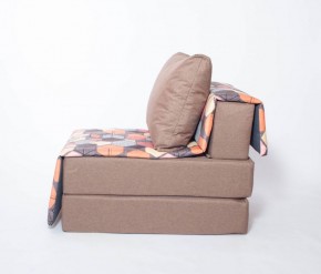 Кресло-кровать бескаркасное Харви (коричневый-геометрия браун) в Лабытнанги - labytnangi.ok-mebel.com | фото 2