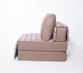 Кресло-кровать бескаркасное Харви (коричневый-квадро беж) в Лабытнанги - labytnangi.ok-mebel.com | фото 2