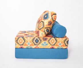Кресло-кровать-пуф бескаркасное Прайм (мехико желтый-морская волна) в Лабытнанги - labytnangi.ok-mebel.com | фото 2