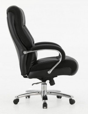 Кресло офисное BRABIX PREMIUM "Bomer HD-007" (рециклированная кожа, хром, черное) 531939 в Лабытнанги - labytnangi.ok-mebel.com | фото 3