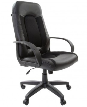 Кресло офисное BRABIX "Strike EX-525" (экокожа черная, ткань черная) 531381 в Лабытнанги - labytnangi.ok-mebel.com | фото