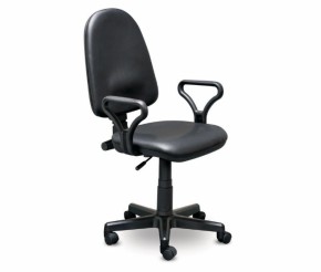 Кресло офисное Престиж+ (черный кожзам PV-1) г/п 140/ПВМ/ гольф в Лабытнанги - labytnangi.ok-mebel.com | фото 1