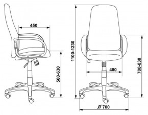 Кресло руководителя Бюрократ CH-808AXSN/#B черный 3C11 в Лабытнанги - labytnangi.ok-mebel.com | фото 3