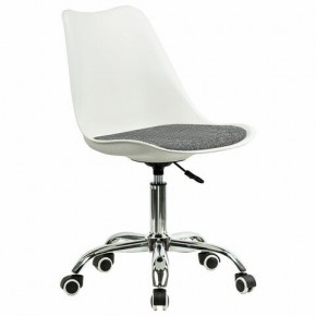 Кресло стул BRABIX "Eames MG-310 CH", хром, пластик белый, ткань серая, 532924 в Лабытнанги - labytnangi.ok-mebel.com | фото 2