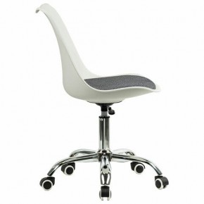 Кресло стул BRABIX "Eames MG-310 CH", хром, пластик белый, ткань серая, 532924 в Лабытнанги - labytnangi.ok-mebel.com | фото 3