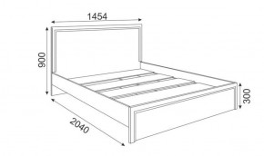 Кровать 1.4 М16 Стандарт с настилом Беатрис (Орех гепланкт) в Лабытнанги - labytnangi.ok-mebel.com | фото