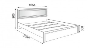 Кровать 1.6 М09 с мягкой спинкой и настилом Беатрис (Орех гепланкт) в Лабытнанги - labytnangi.ok-mebel.com | фото