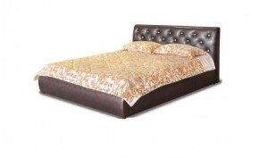 Кровать 1600 Флоренция в к/з "Классик 307 коричневый" (серия Норма) + основание + опоры в Лабытнанги - labytnangi.ok-mebel.com | фото