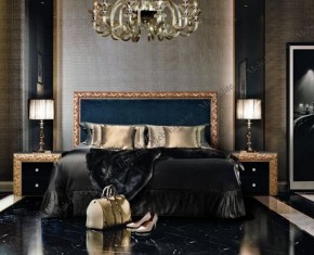 Кровать 2-х спальная (1,6 м) Тиффани Premium черная/золото с мягким элементом (Антрацит) с подъемным механизмомарт (ТФКР-3[3](П) в Лабытнанги - labytnangi.ok-mebel.com | фото 2